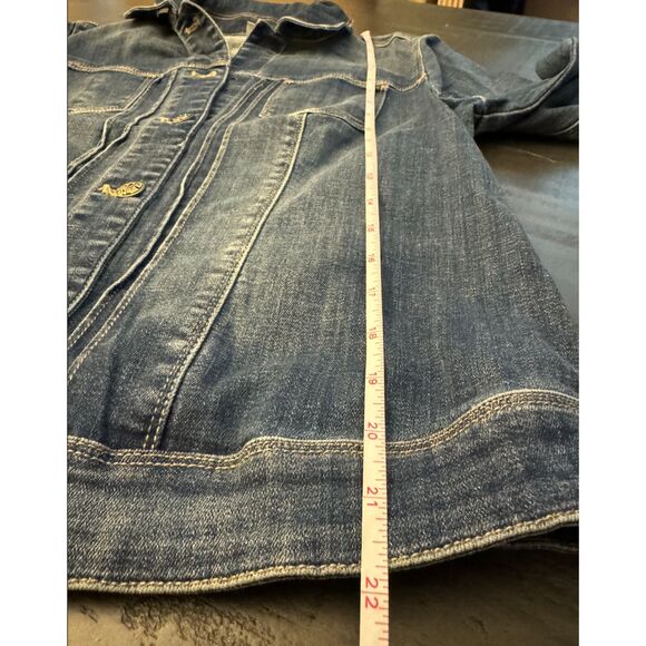 Chico's Denim Embroidered Jacket Shacket - Sz 0 (4/6) - Picture 12 of 16
